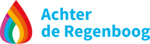 logo achter de regenboog